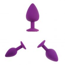 Набор анальных пробок "3 всегда лучше", Purple Silicone